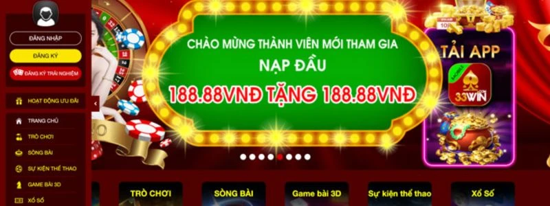 Kho game cá cược khổng lồ chỉ có tại 33 win