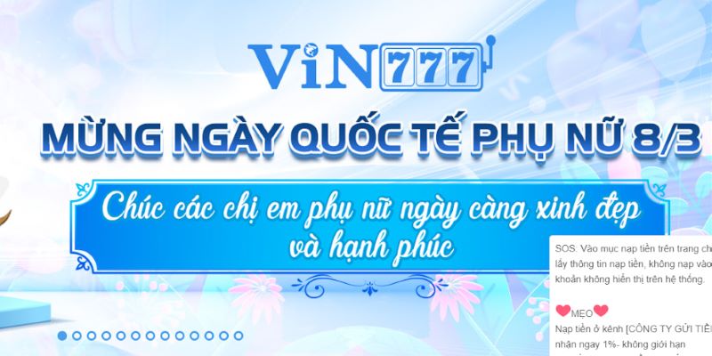 Vin777 khuyến mãi tạo động lực giúp người chơi tham gia đông đảo